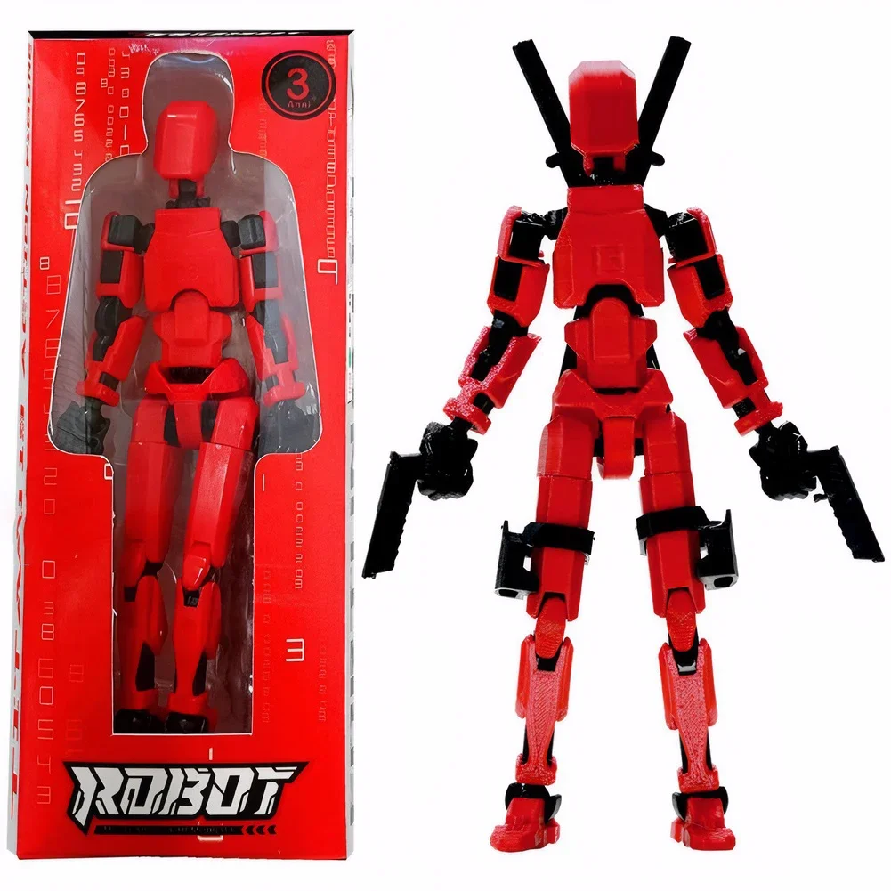 Figuras de acción Lucky 13 móviles multiarticuladas impresas en 3D, montaje de cuerpo completo, figuras de acción completas, juguetes simulados, regalos de cumpleaños