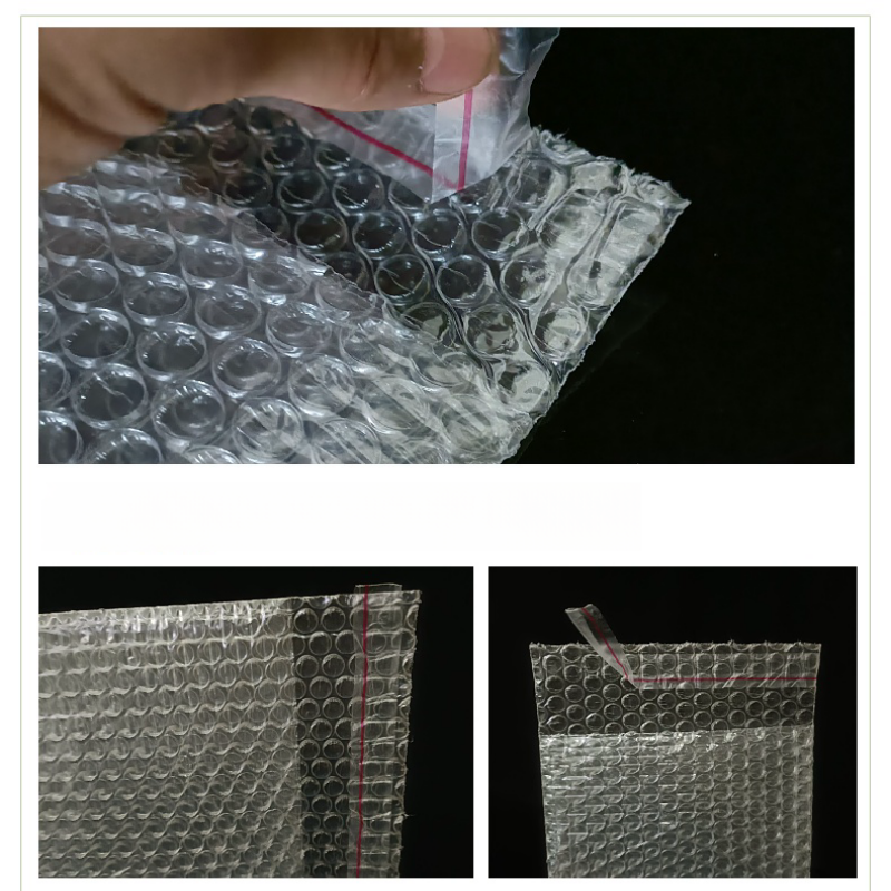 Bolsa de burbujas autoadhesiva transparente, embalaje de espuma, envoltura protectora de transporte, entrega exprés, 100 unidades por lote
