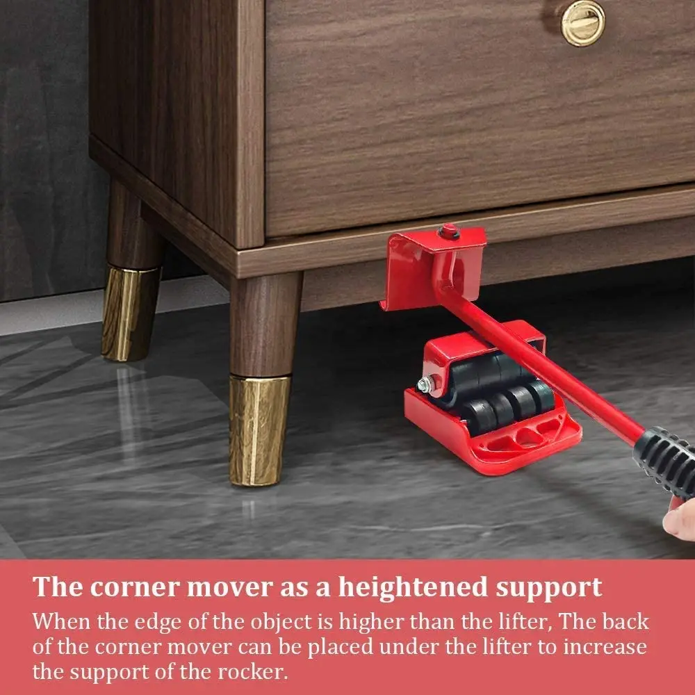 5/13 Chiếc Nặng Đồ Nội Thất Mover Bộ Đồ Nội Thất Mover Dụng Cụ Vận Tải Nâng Nặng Đồ Di Chuyển Bánh Xe Thanh Dụng Cụ Cầm Tay