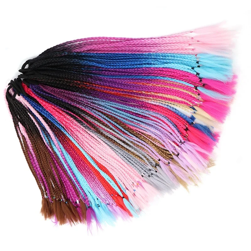 HAIRSTAR synthétique couleur tressé queue de cheval Extension de cheveux 60CM élastique élastique tressage queue de cheval Extensions de cheveux pour les filles
