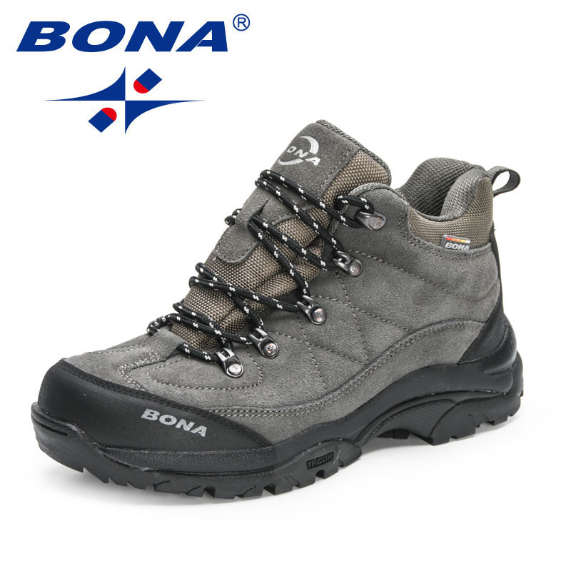 BONA นักออกแบบใหม่ลื่นสวมใส่ Breathable เดินป่ารองเท้าผู้ชายกลางแจ้งคุณภาพสูง Jogging เดินรองเท้า Mansculino