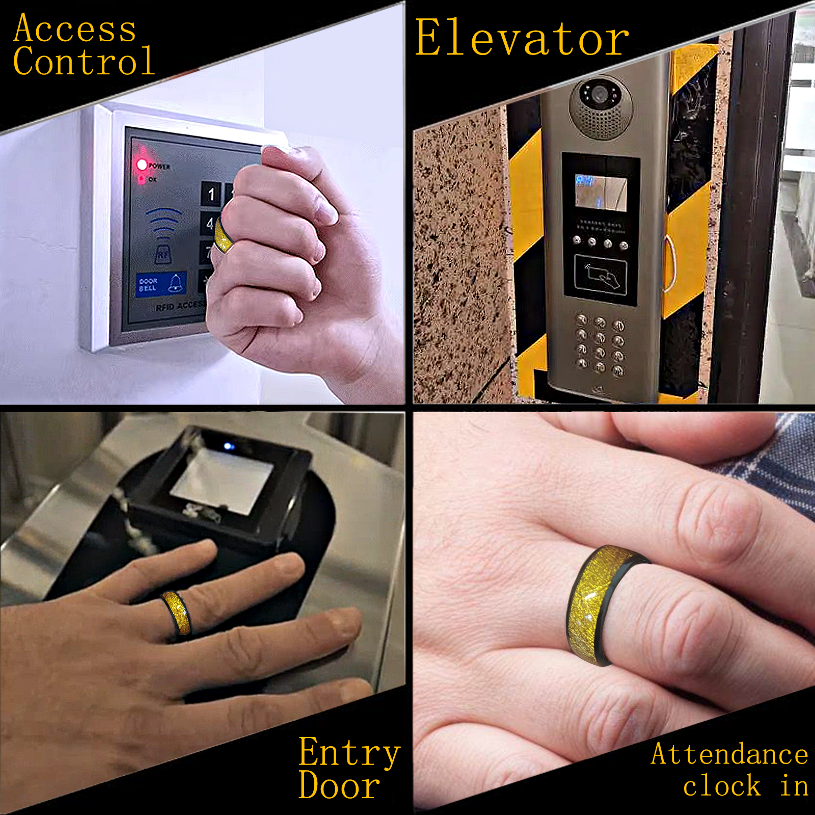 Керамическое RFID-кольцо M1 Classic 1K S50 13,56 МГц для замка шкафа или ключей контроля доступа