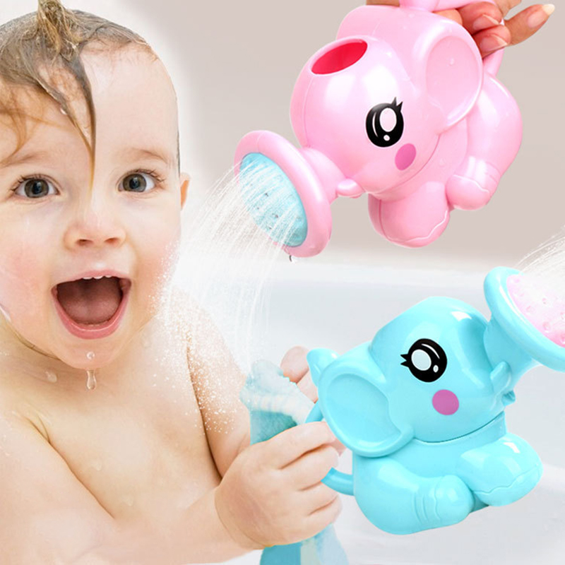 Juguetes de baño para bebé, bonito pulverizador de agua de plástico con forma de elefante para Baby Shower, juguetes de natación, bolsa de malla de almacenamiento de regalo para niños, juguete para bebés y niños