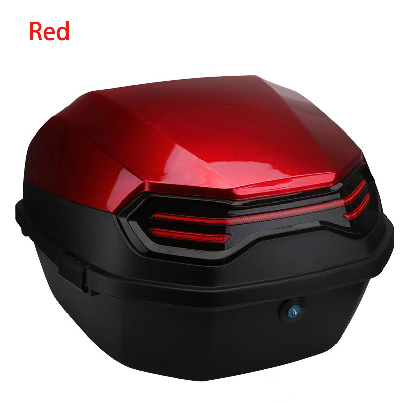 Motorcycle Tail Box Scooter Boots Trunk Cool ABS+PP Solid Case For Full Helmet Storage Organizer Box Tail Box Back