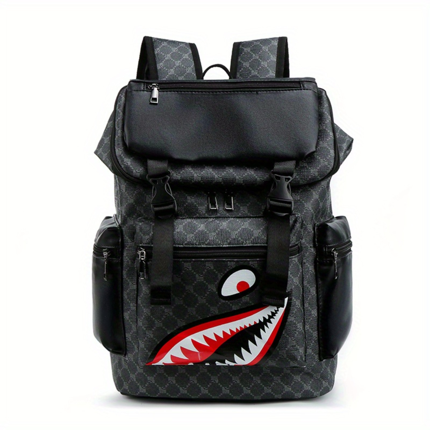 Mochila para laptop de couro PU de grande capacidade – Bolsa universitária multifuncional com design elegante – Ideal para viagens e uso diário