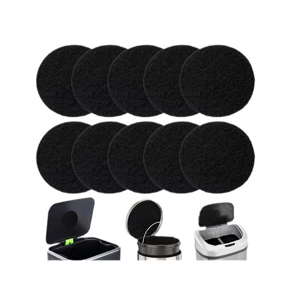A72P 10Pcs Charcoal Filter for Compost Bucket 6.7 Inch Kitchen Activated Carbon Compost Bin Filter Replace for Countertop Bin