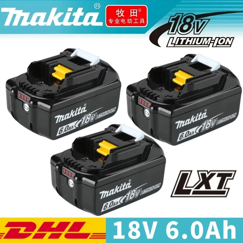 100% оригинальная батарея Makita 6Ah/5Ah/3Ah для Makita 18 В BL1840 BL1830B BL1850B BL1850 BL1860 BL1815, сменная литиевая батарея