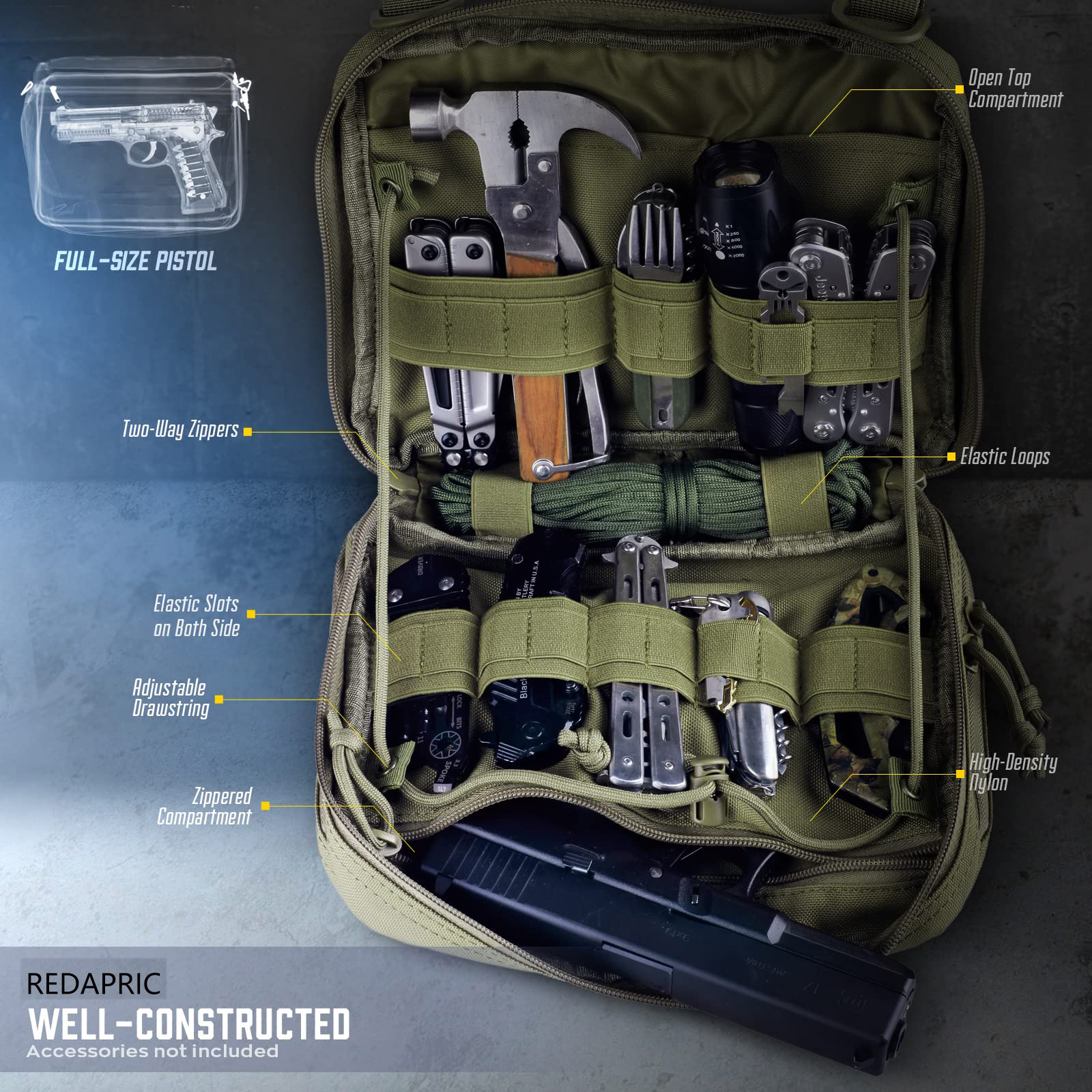 DulAdmin-Poudres de conception à double couche, pocommuniste utilitaires EDC EMT Molle, outils modulaires à manches, grande capacité
