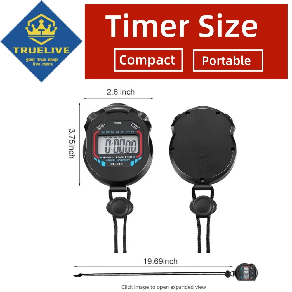 5/3/1PCS Stopwatch Counter Handheld Sport Stopwatch Waterproof Digitale Display LCD Chronometer Count Timer Fitness Timer