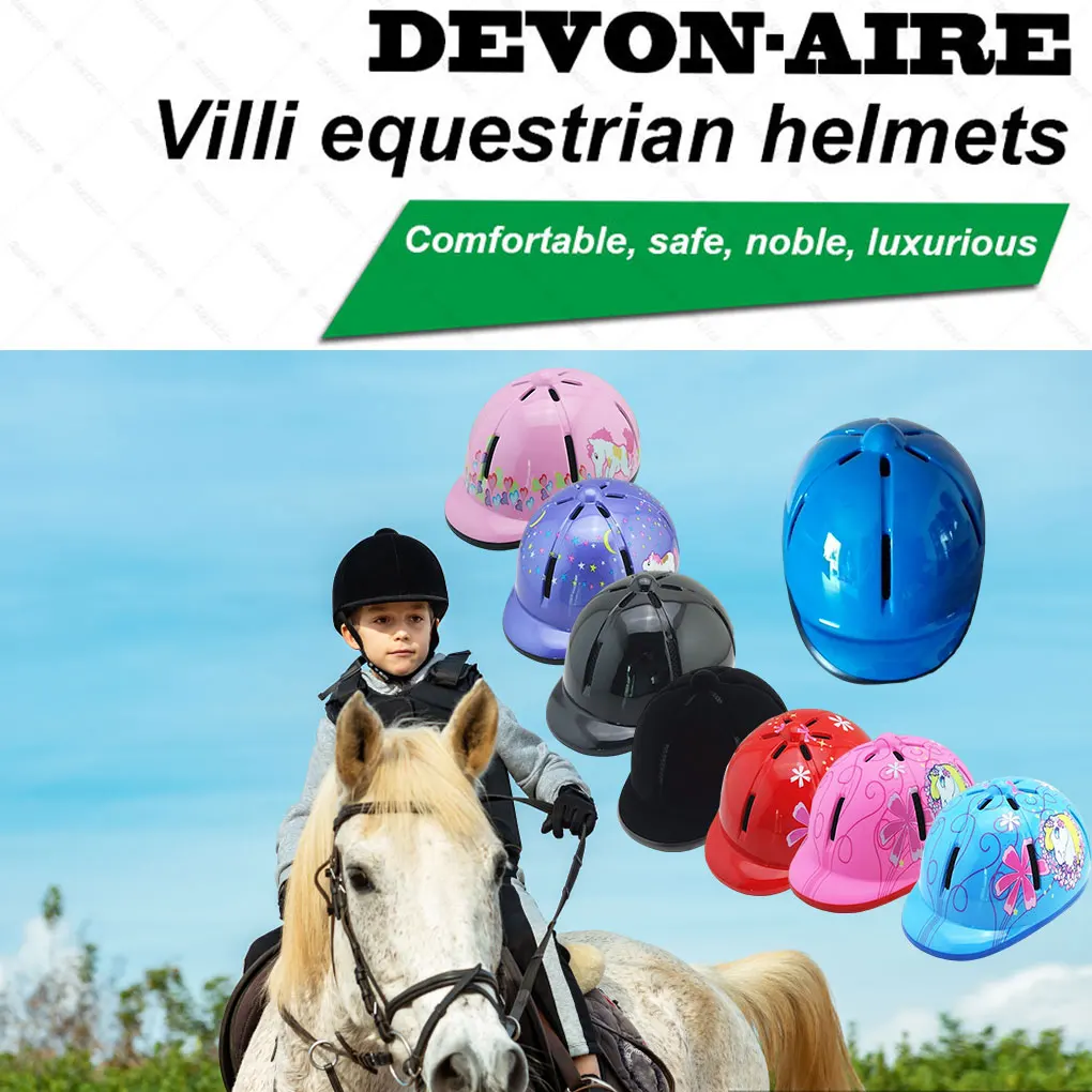 Riding Helmet Children Equestrian Safety Multicolored Shockproof Professional Hard Shell Sporting Knight Helmets Pink