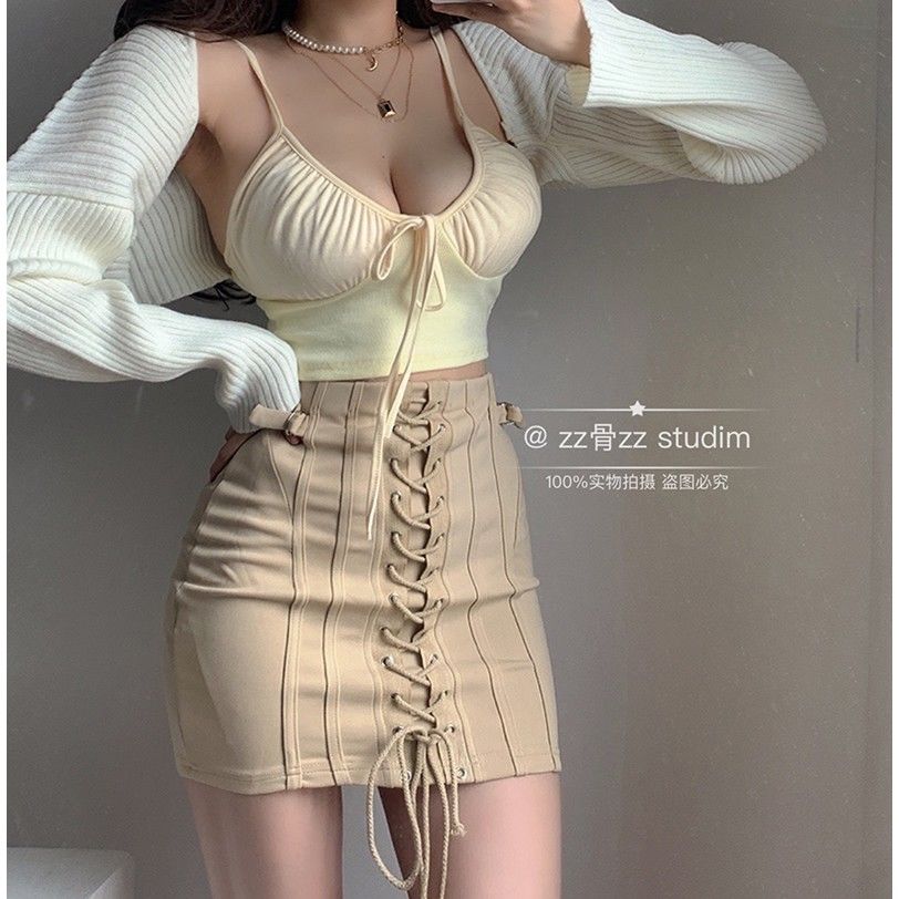 Top corto con cuello de pico profundo para mujer, camisetas sin mangas Vintage Y2k, ropa interior, moda 2022