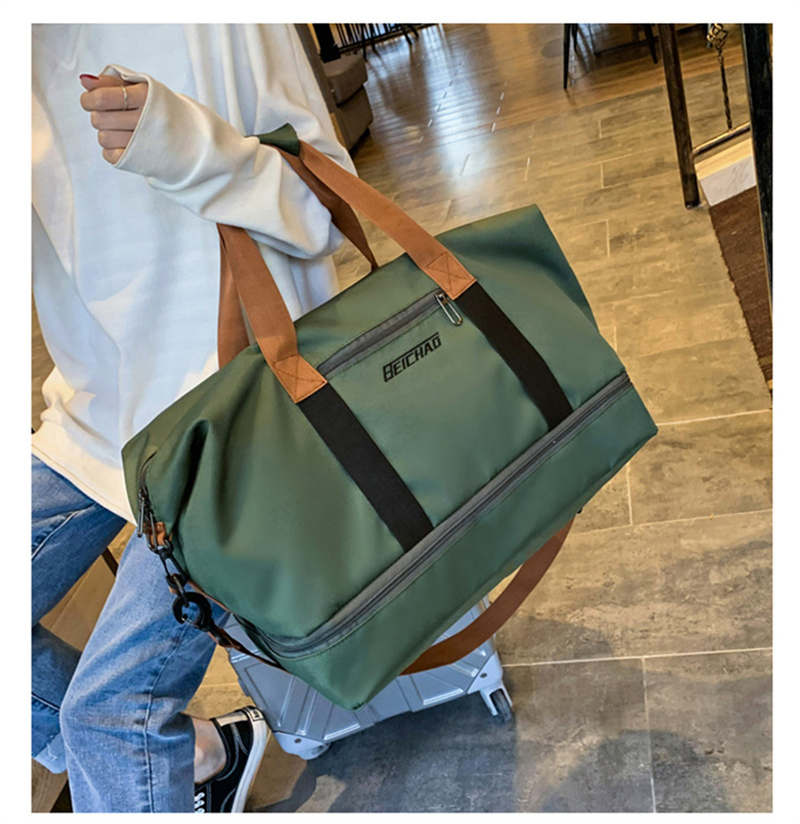 Gym Bag Travel Fitness Bag for Women Large Capacity Men's Sports Luggage bag Waterproof Female Messenger Bag Dry And Wet Handbag