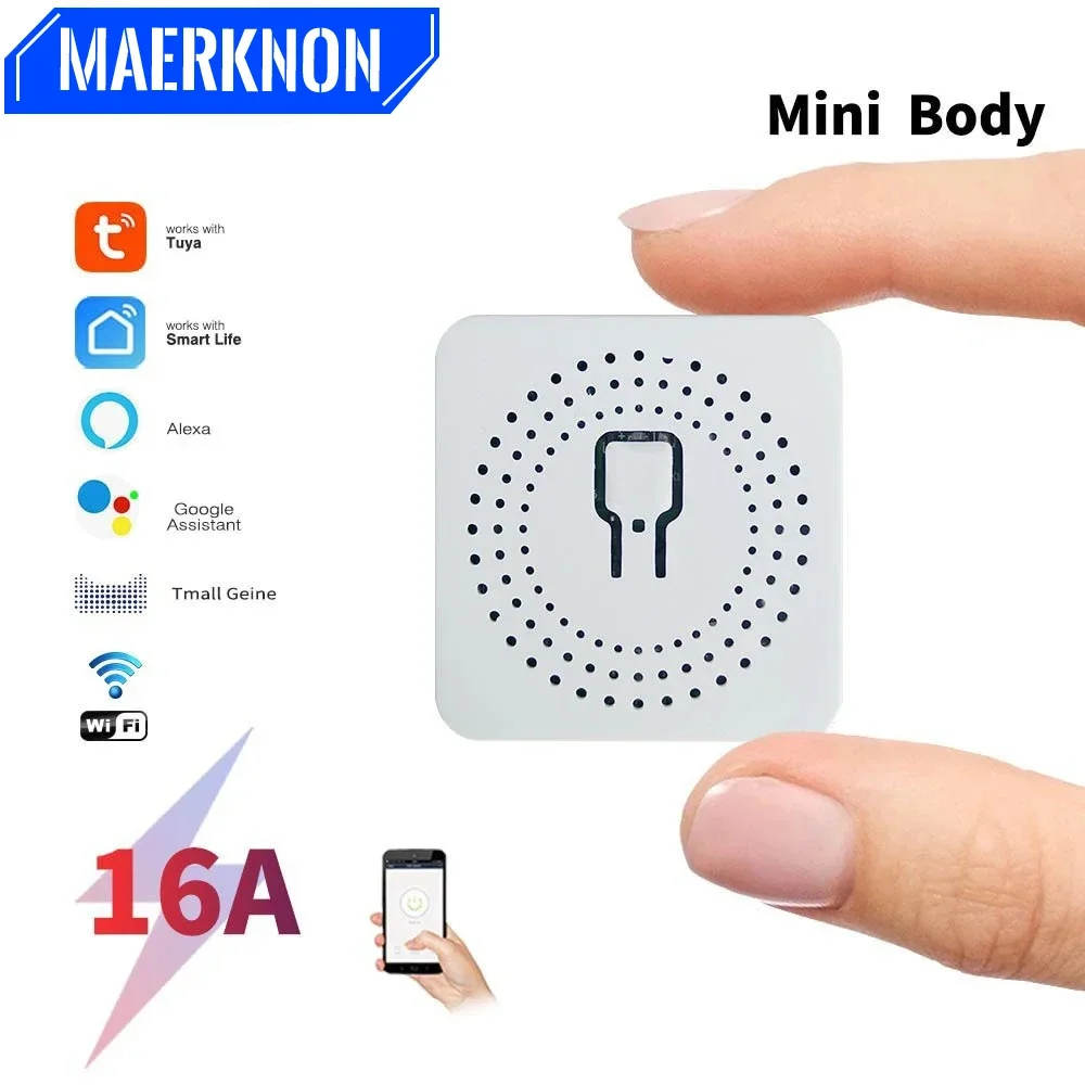 16A Mini Wifi Smart Switch DIY Smart Home LIfe Light Switches 2-Way Control Zdalnie sterowany zegar Współpracuje z Alexa Google Home Alice