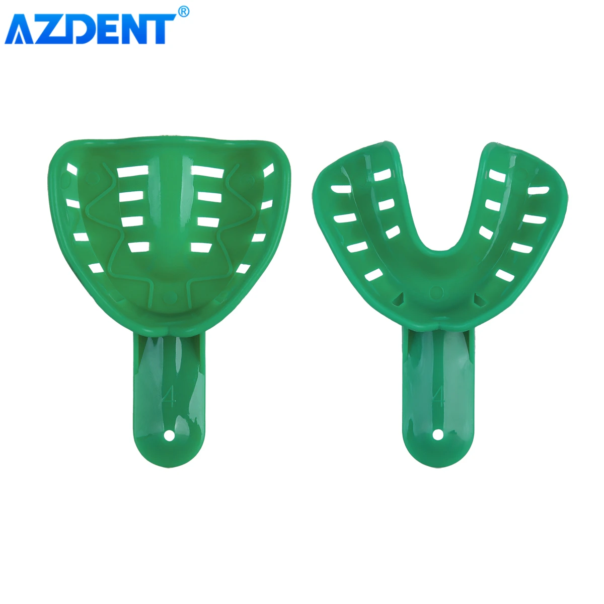 AZDENT 12 Chiếc/Bộ Nha Khoa Ấn Tượng Khay Nhựa Răng Giá Đỡ Khay Đựng Dụng Cụ Autoclavable Dành Cho Trẻ Em, Người Trưởng Thành Nhỏ Giữa Lớn