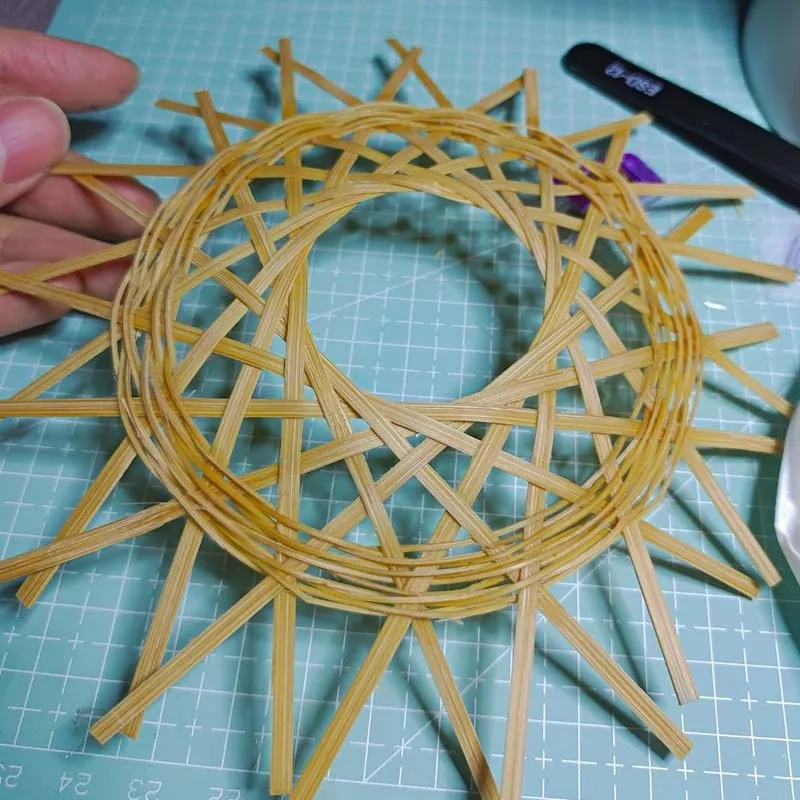 Tiras planas de bambú hechas a mano, 10 metros, 0,5mm de grosor, cesta tejida, Material para silla, decoración de flores de boda