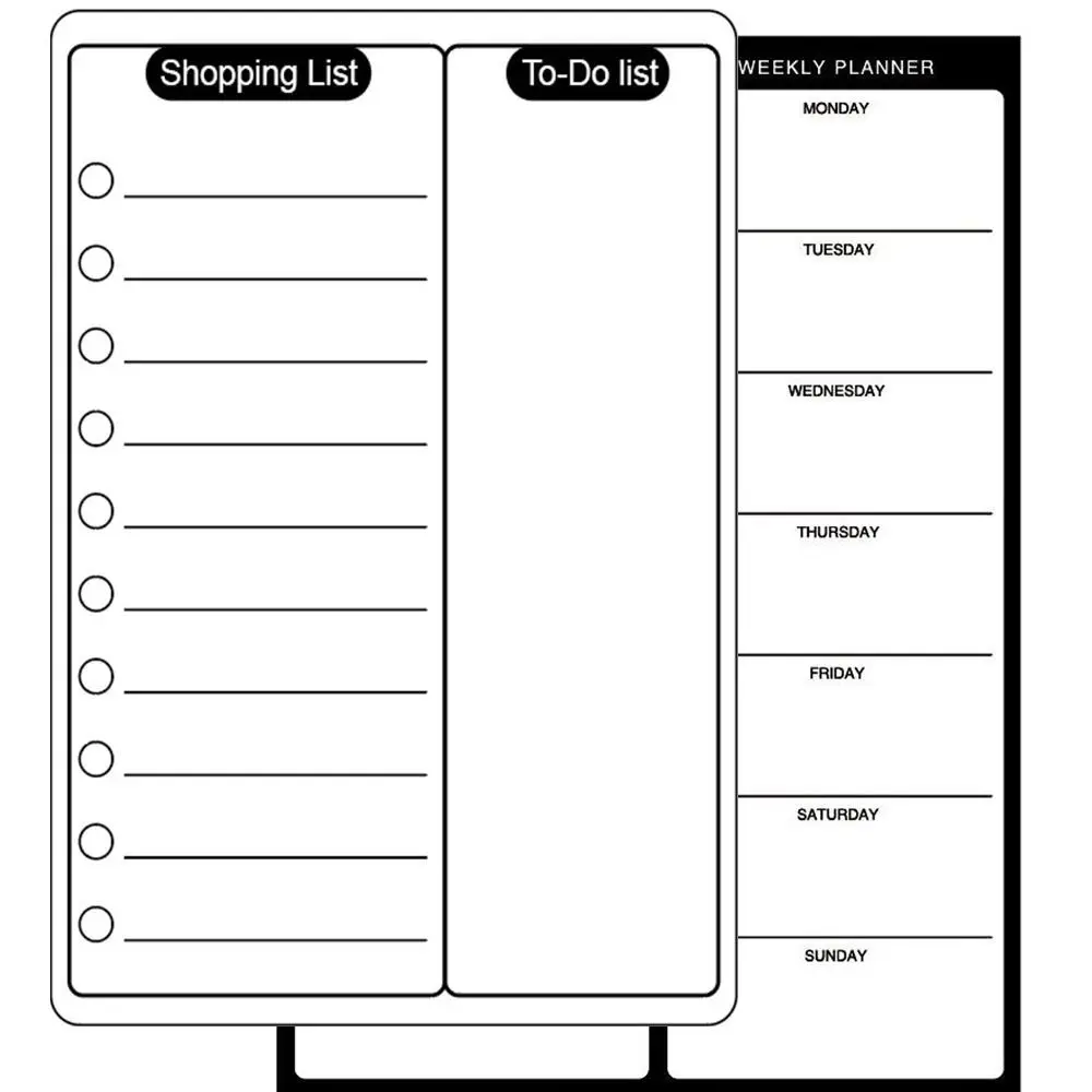 INS Week Planner Memo Magnetic Sticker Plan Notepad Grocery List Magnetic Fridge Stickers TO DO LIST Work Plan Menu