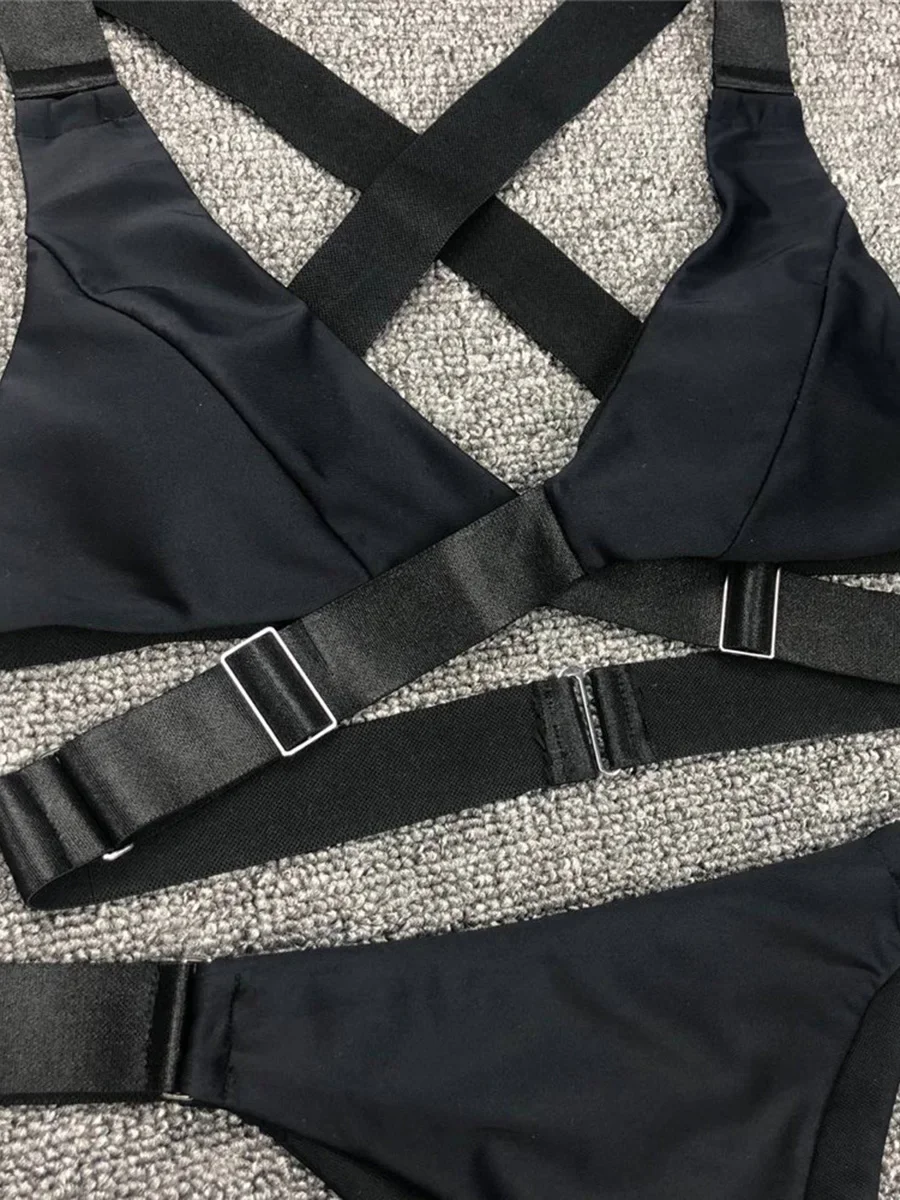 Sexy boucle réglable pansement Vevlet Bikini 2025 femmes maillot de bain femme Bikinis maillots de bain deux pièces Bikini ensemble maillot de bain bain