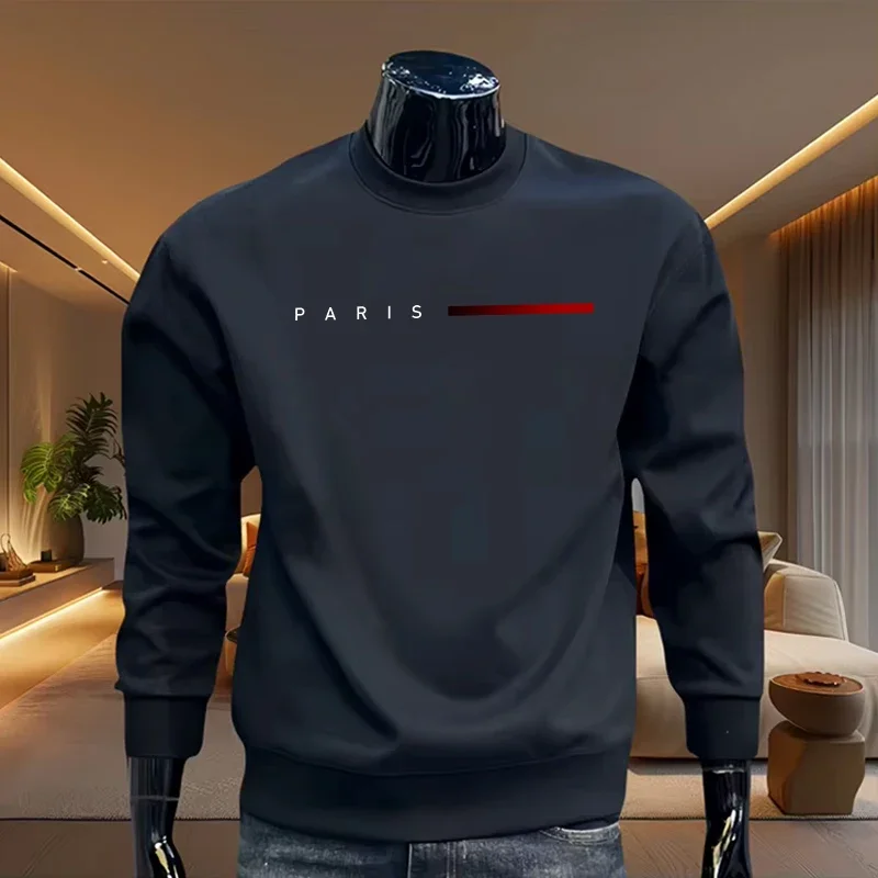 2025 sudaderas con capucha informales de moda para hombre, camisetas de manga larga suaves y cálidas de alta calidad para primavera y otoño, jersey para el hogar y al aire libre