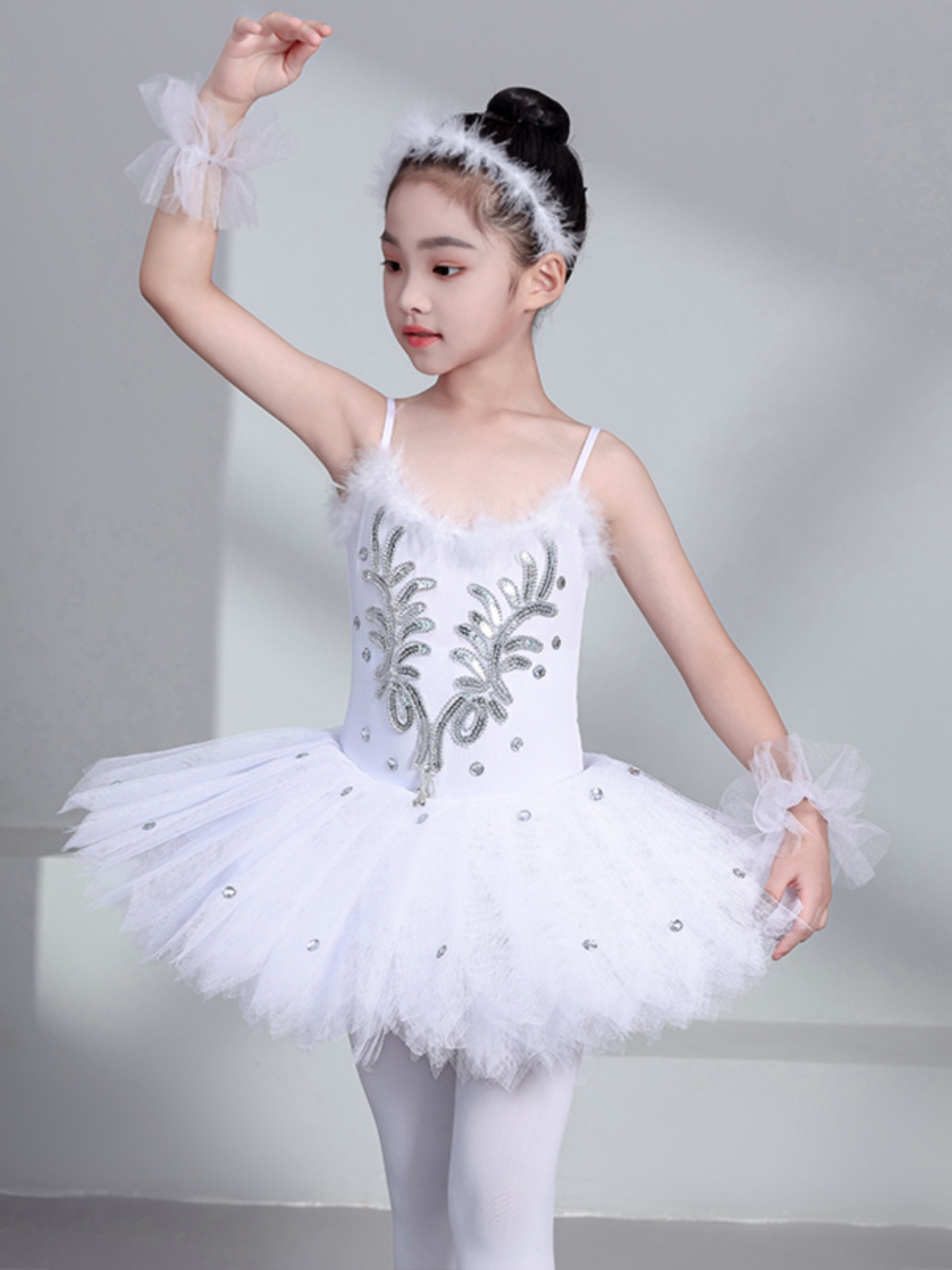 กระโปรงบัลเล่ต์สีขาว Professional บัลเล่ต์ Tutu แพนเค้ก Tutu เด็ก Swan Dance เครื่องแต่งกาย Ballerina Party Dress ผู้ใหญ่ผู้หญิง