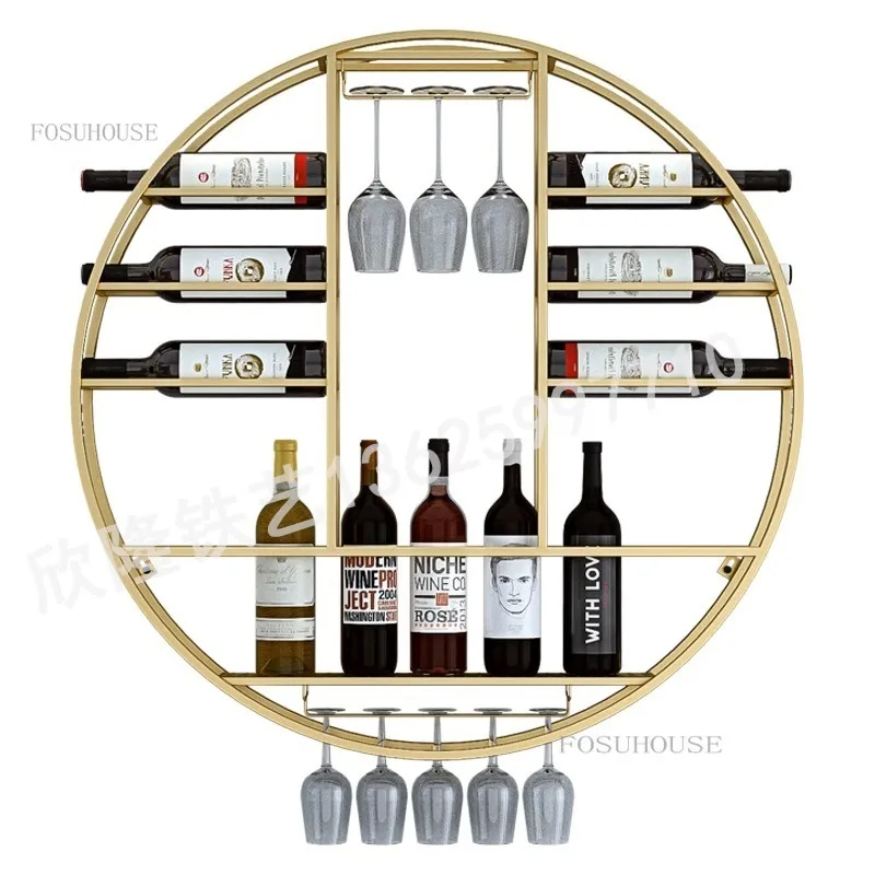 Luxury Bar ไวน์ชั้นวางตู้ติดผนังตู้เหล็กห้องครัวแขวน Weinregal ผลิตภัณฑ์เครื่องใช้ในครัวเรือน