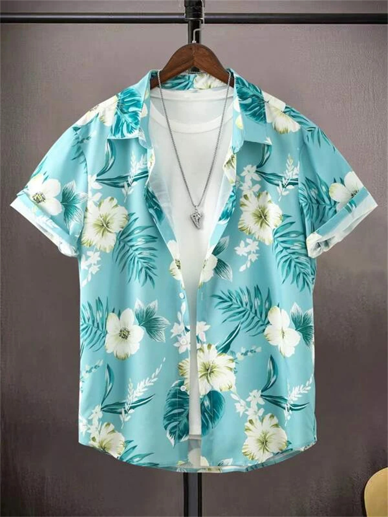 Hawaii 3d Kokosnuss baum Top Männer Sommer Strand Freizeit kleidung Straße Outdoor Party Herren hemd lose atmungsaktive Herren bekleidung