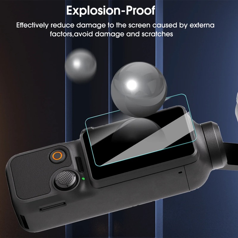 Película de vidrio templado para DJI OSMO Pocket 3, Protector de pantalla, película de lente antiarañazos, cubierta protectora para accesorios DJI Pocket 3