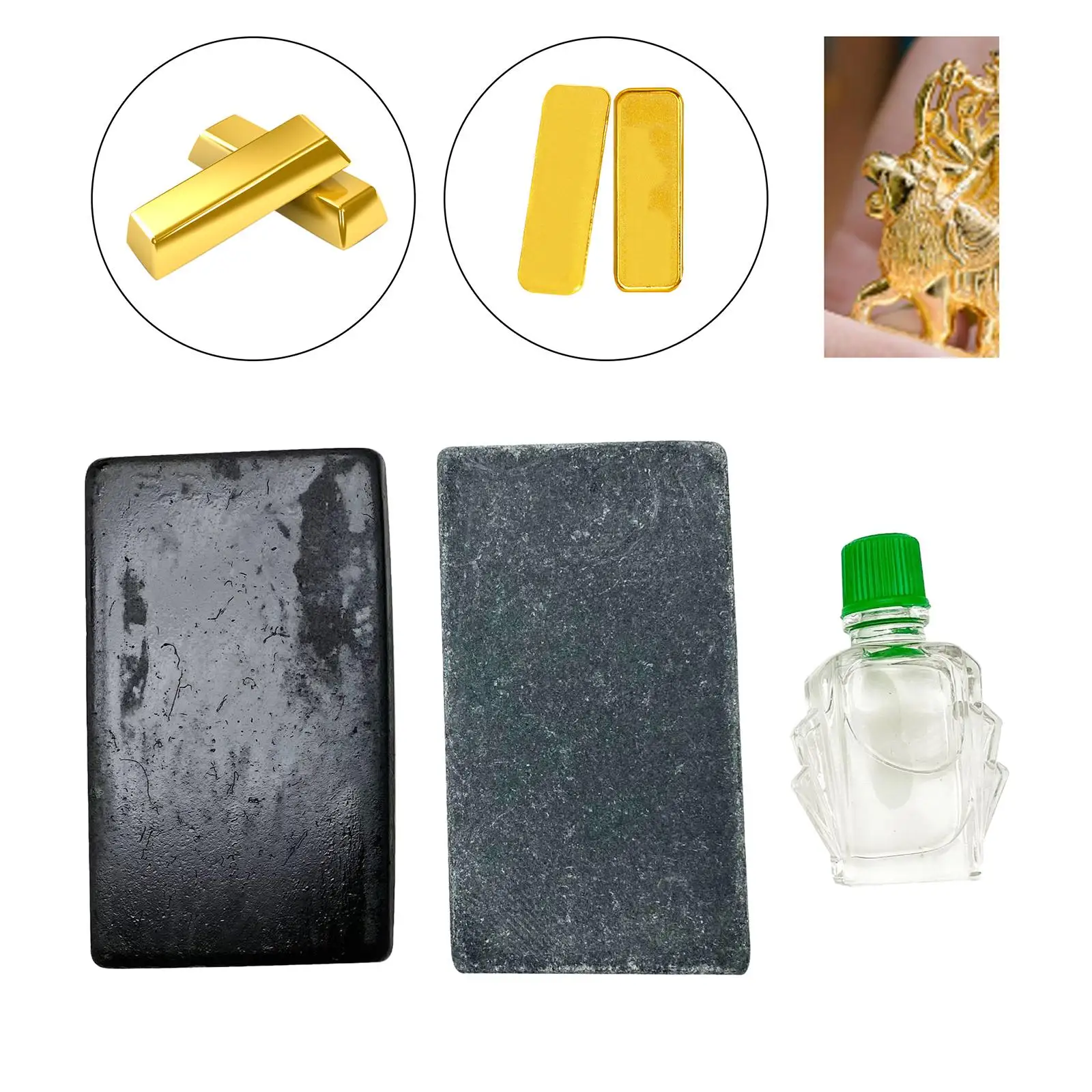 Kit de prueba de oro 10K 14K 18K 22K 24K con ácido práctico prueba de oro probador de joyería de piedra Kit de evaluación probador de oro de joyería