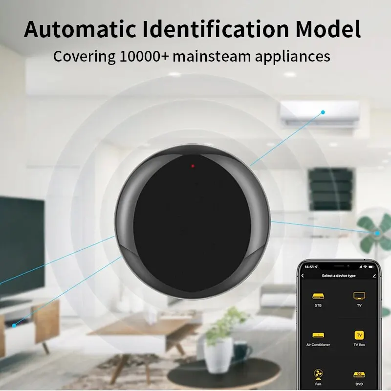 TNCE-Control remoto Universal para el hogar, dispositivo inteligente con WiFi, IR, infrarrojo, funciona con Alexa y Google Home