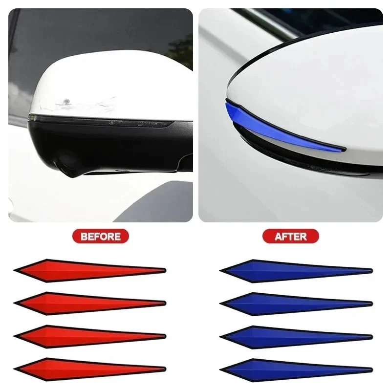 4 stks Auto Bumper Strip Bumper Anti-collision Beschermende Sticker Anti-kras van Lichaamsversiering Sticker Autodeur Protector