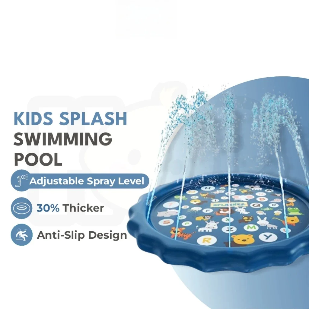 100/170 cm Outdoor Kinder Sprinkler Spielen Pad Matte Rasen Strand Buchstaben Aufblasbare Wasser Pad Spray Wasser Spiele matte Strand Kissen