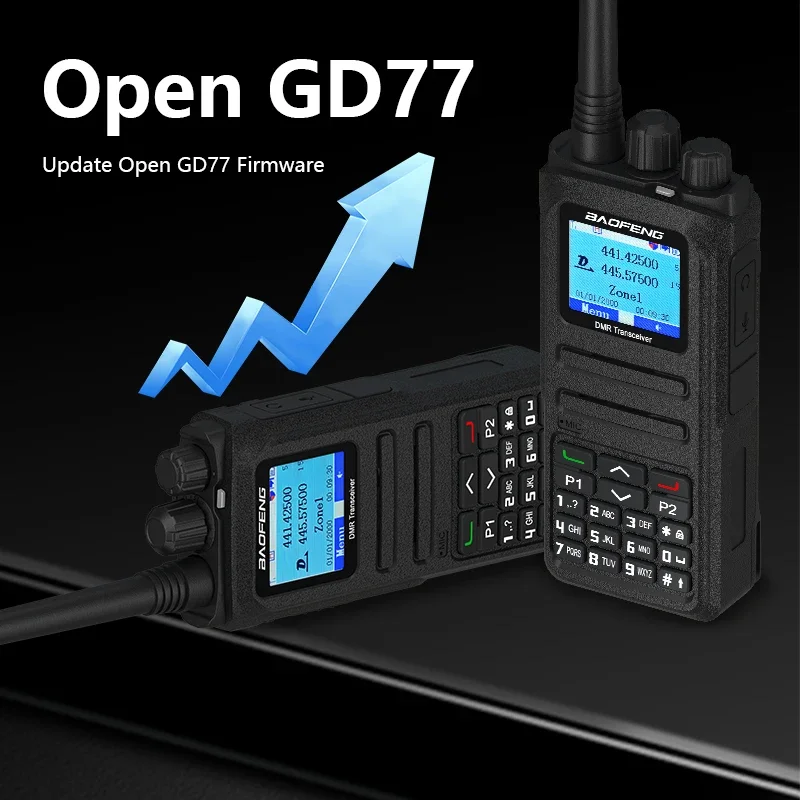 Baofeng DMR DM-1701A Upgrade Open GD77 5W Digital Walkie Talkie Longe Range Dual Mode Analog Dual Time Slot Tier 1+2 Amateurfunk