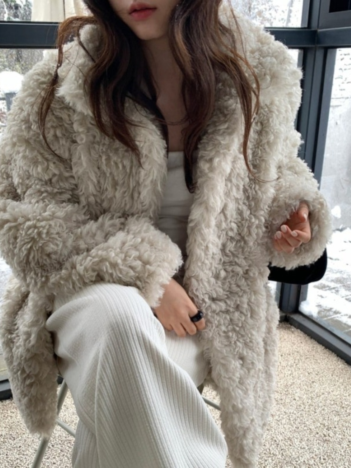 Fashionable Winter Cotton Jacket Women's Korean Sle Faux Fur Trim Warm Coat Small Size Slish Cotton Outerwear Coat