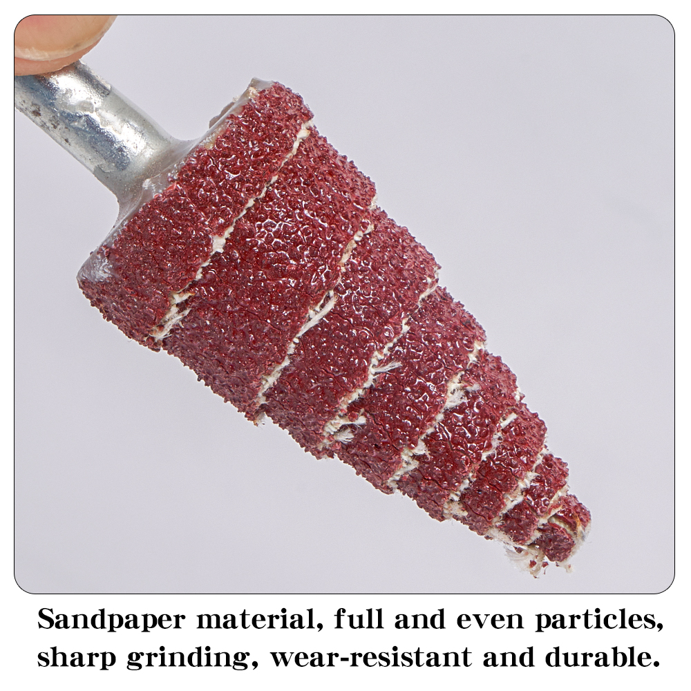 10 ミリメートル/12 ミリメートル研削ヘッドサンドペーパーフラップコーンドレメルアクセサリーロータリーツール 80-600 グリット