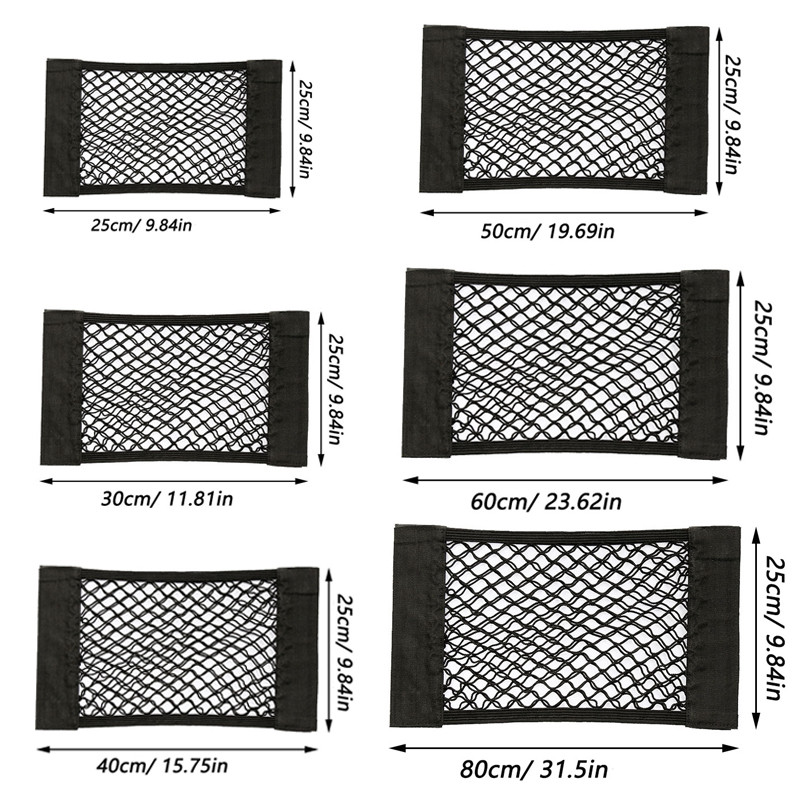 1Pc Auto Zurück Hinten Mesh Stamm Sitz Elastische String Net Universal feste Auto Organizer Sitz Zurück Mesh Tasche Innen lagerung Netzwerk