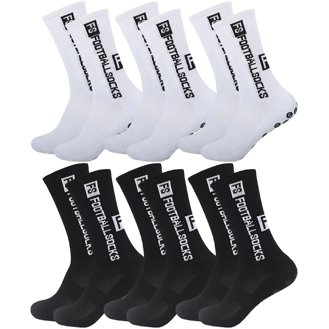 6 pares de calcetines antideslizantes para hombres y mujeres fútbol baloncesto béisbol Rugby fútbol ciclismo correr senderismo tenis monopatín