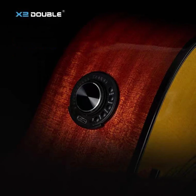Pastilla de guitarra acústica doble OS1, efectos de reverberación retardada de coro con micrófono, Control Digital, pastilla de resonancia