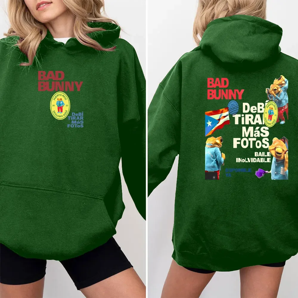 DTMF Bad Bunny Album Sudadera con capucha Hombres Mujeres Jersey suelto Sudadera con capucha de invierno Regalo para fanáticos Suéter elegante Nuevo en 2025 Manga larga