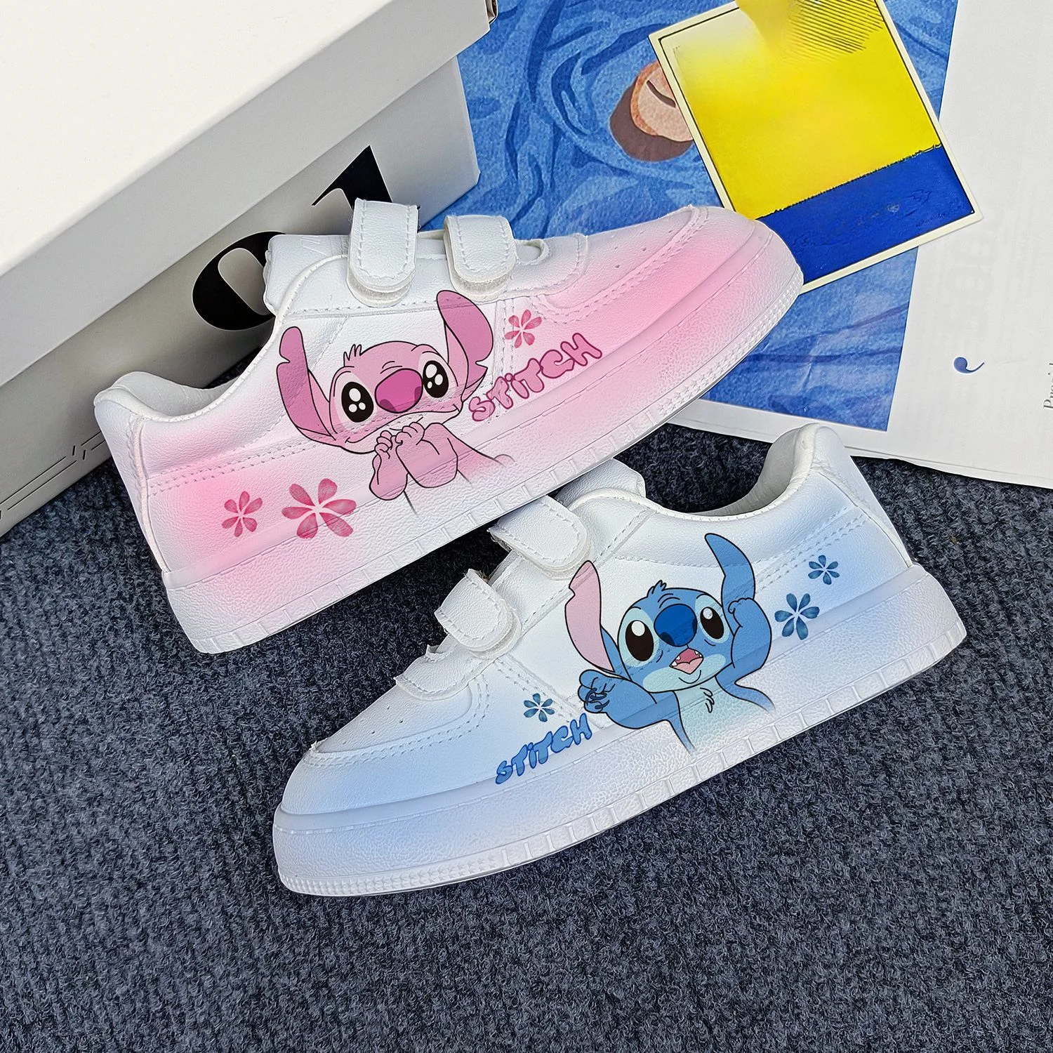 Disney Kinder Cartoon Stich Prinzessin niedlichen Freizeit schuhe rutsch feste Sportschuhe mit weichem Boden für Kinder Geschenk