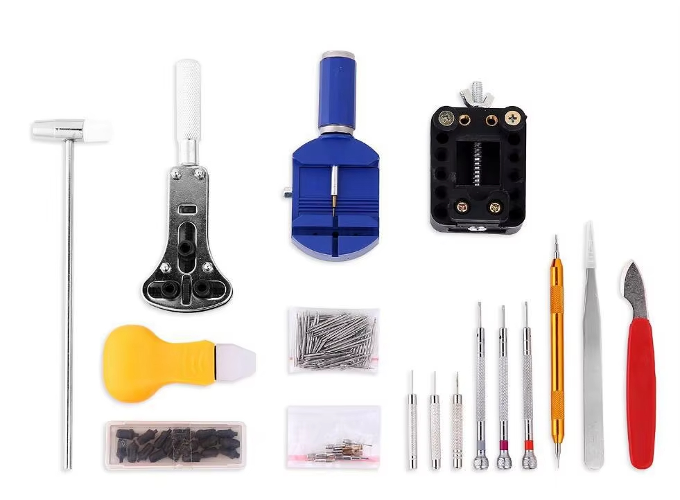 147 unids/set kit de herramientas de reparación de relojes con abridor removedor de pinzas soporte duradero reloj Kit de herramientas de reparación de relojes