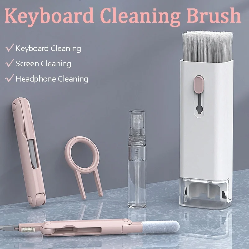Zestaw do czyszczenia elektroniki 7 w 1 Klawiatura laptopa Airpod Clean Wielofunkcyjny z ściągaczem klawiszy Butelka do słuchawek dousznych Iphone MacBook