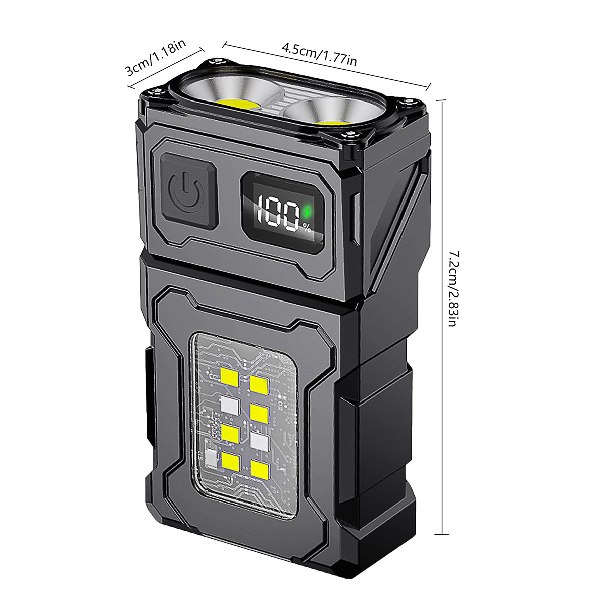 Mini Led Cob Flashlight Usb Charged Dual Light Source Ajustable-angle Portable Tail Multiple Modes Multifunctional Lights Magnet