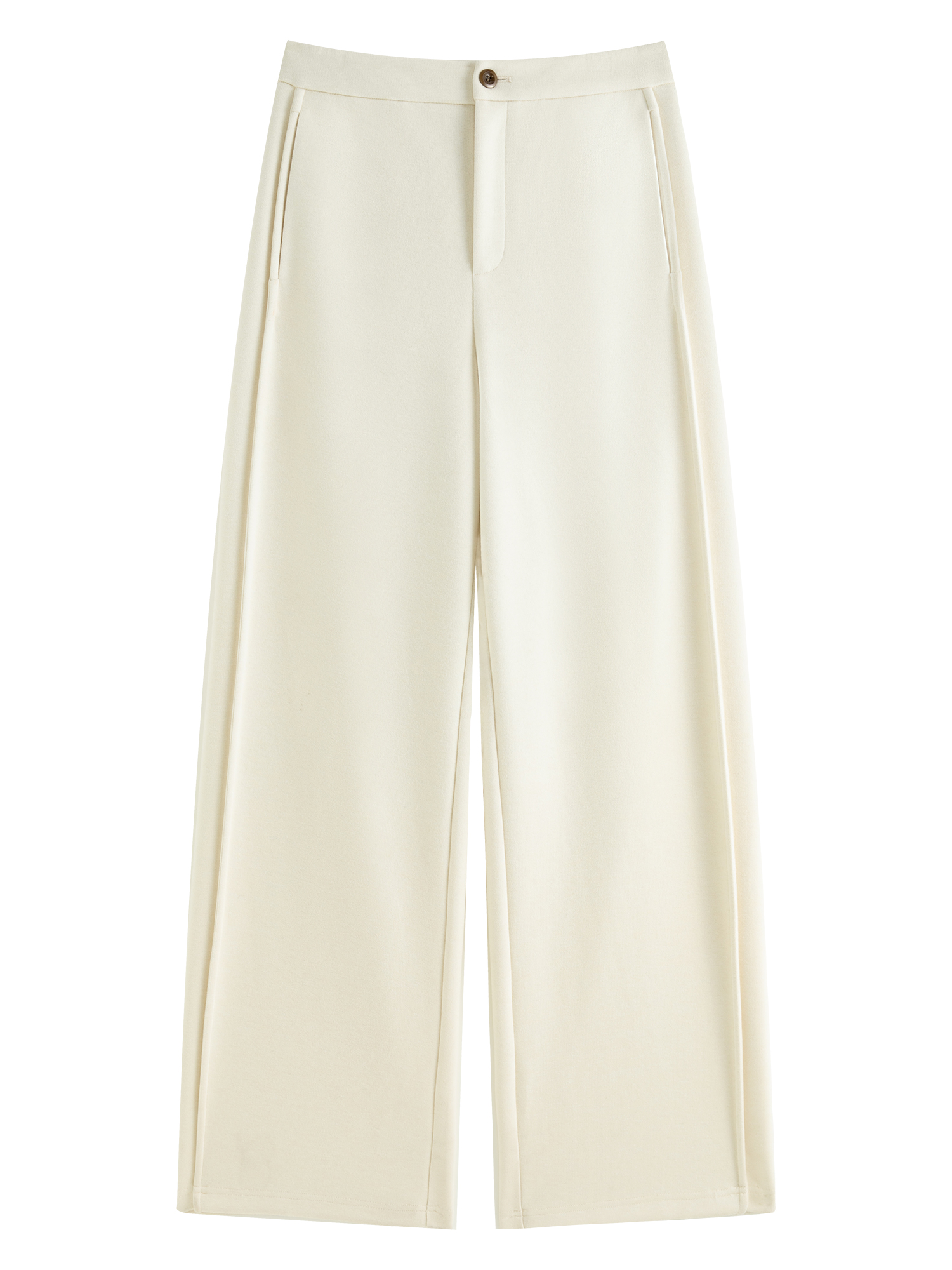 Fsle Frauen Winter lange Hose dicke gerade Pendler beige All-Match-Hose 1.4% Wolle 3.1% Acetat Frauen verdicken Hose 24 fs14481