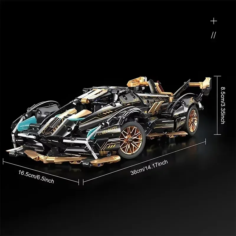 1:14 Technical Building Blocks Hypercar Racing Car Cool technology Model Assemble Vehicle Bricks Toy For Boy Child Birthday Gift