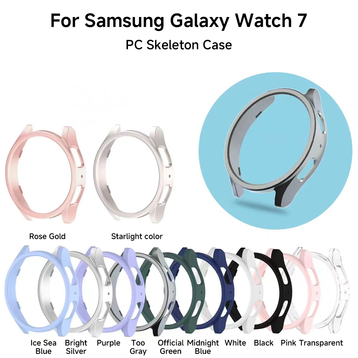 Displays chutz hülle für Samsung Galaxy Watch 7 Ultar 47mm Harts chutz hülle Stoßstange für Galaxy Watch 7 Smartwatch