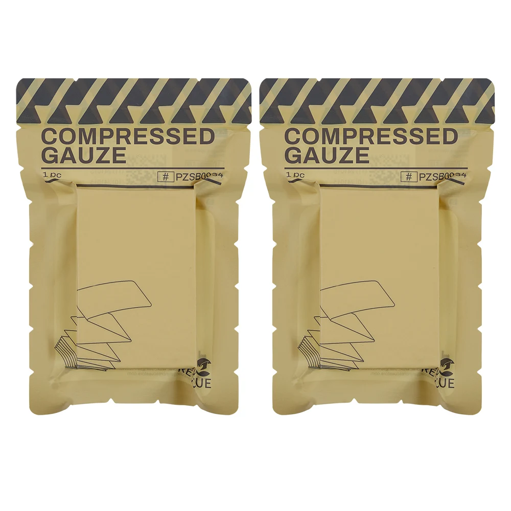 Gasa comprimida de rescate de rinoceronte para vendaje de heridas estéril de emergencia, primeros auxilios para acampar y hacer senderismo
