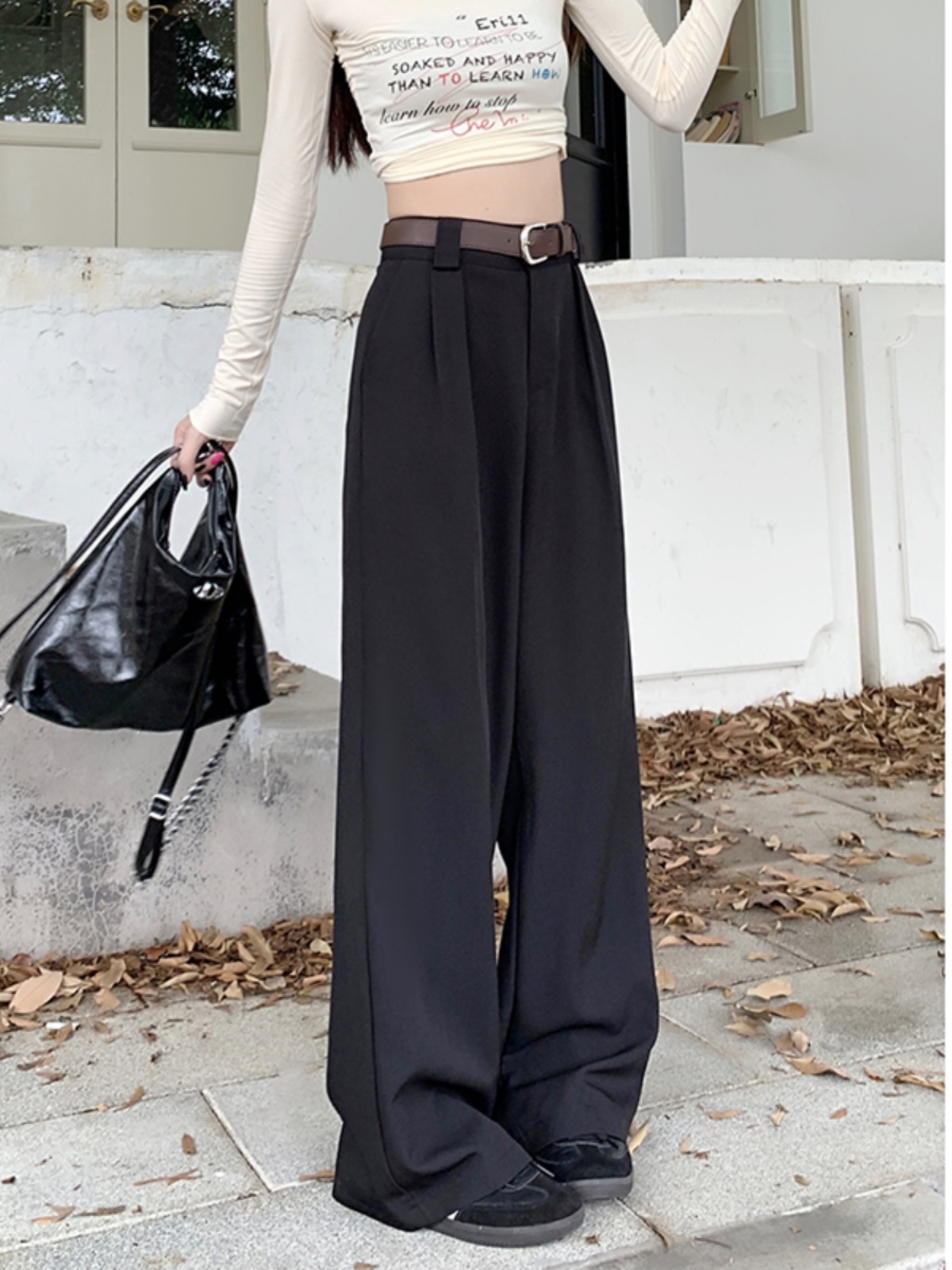 High Waist Loose Drapey Casual Pants Women's Summer 2025 New Sle Retro Versatile mat Personali Trousers
