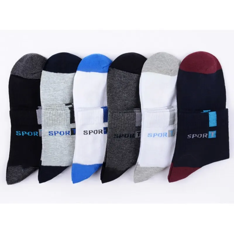 Calcetines deportivos profesionales para hombre, medias de tubo medio que absorben el sudor, para correr, baloncesto y montar al aire libre, transpirables, lote de 5 pares