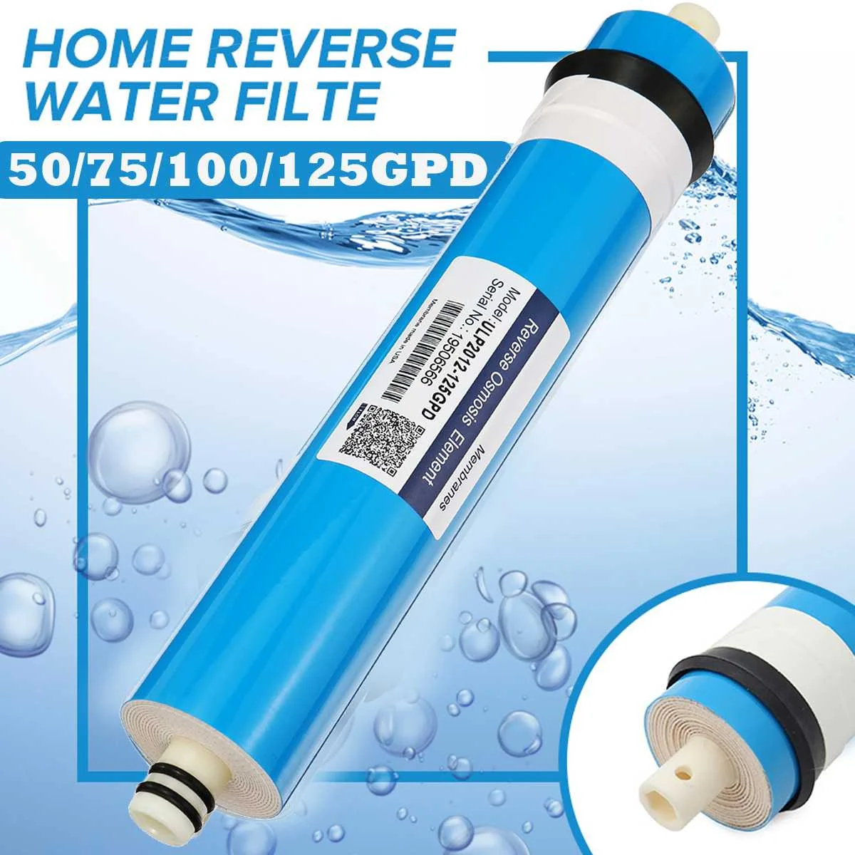 Home KITCHEN Reverse Osmosis ROเมมเบรนน้ําระบบกรองน้ําดื่มTreatment 50/75/100/125GPD