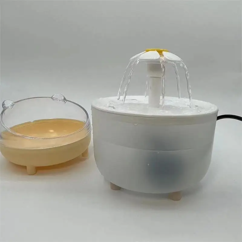 애견용품 반려동물 자동 필터 USB 전기 음소거 고양이 술꾼 그릇, 1200mL 재순환 필터, 고양이 물 디펜서