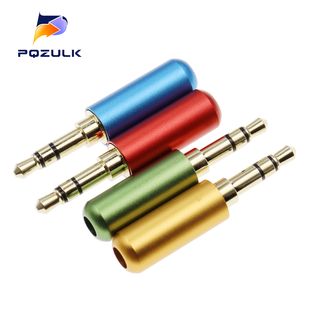 5PCS 3.5MM Audio Connector 3/4 Poles Headphone Jack Male Plug Earphone Repair Cable Solder Wire DIY AUX 3.5 Jack Adapter
